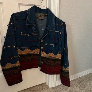Western Embellished Denim Jean Jacket